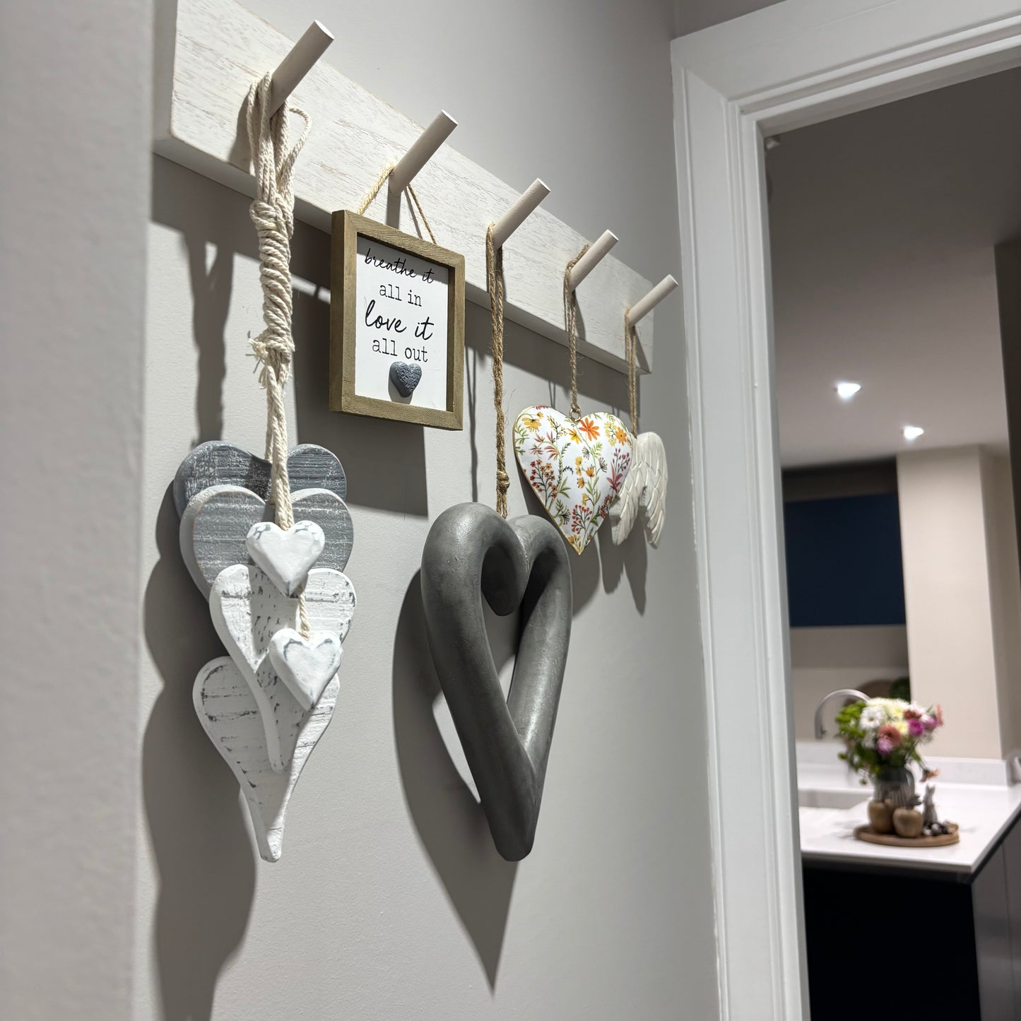 Hanging Floral Heart 10cm