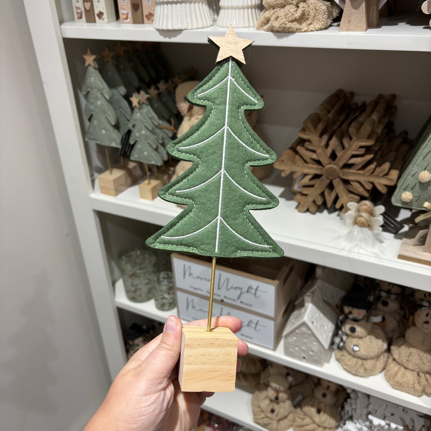 Dark Green felt Christmas Tree - 2 sizes
