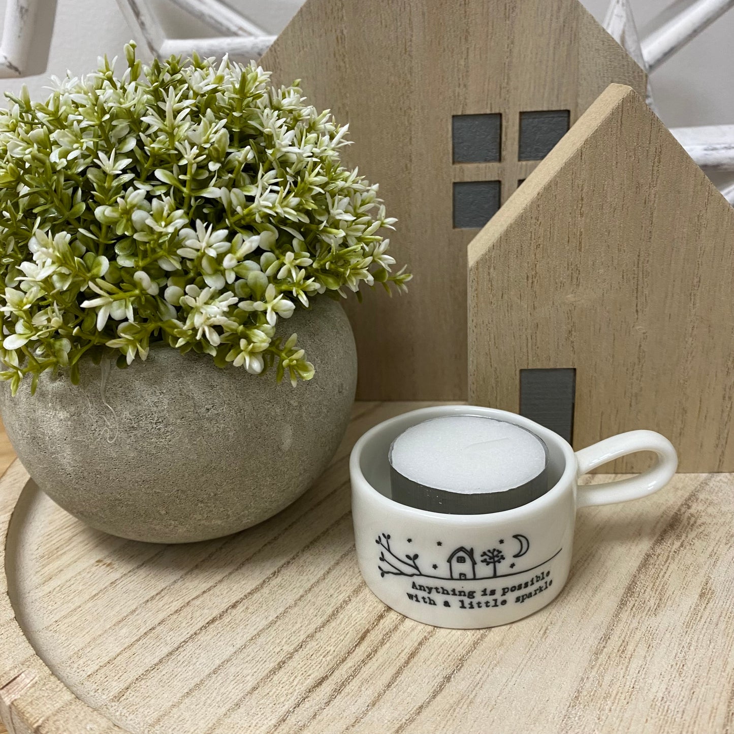 Anything is possible with a little bit of sparkle tea light holder