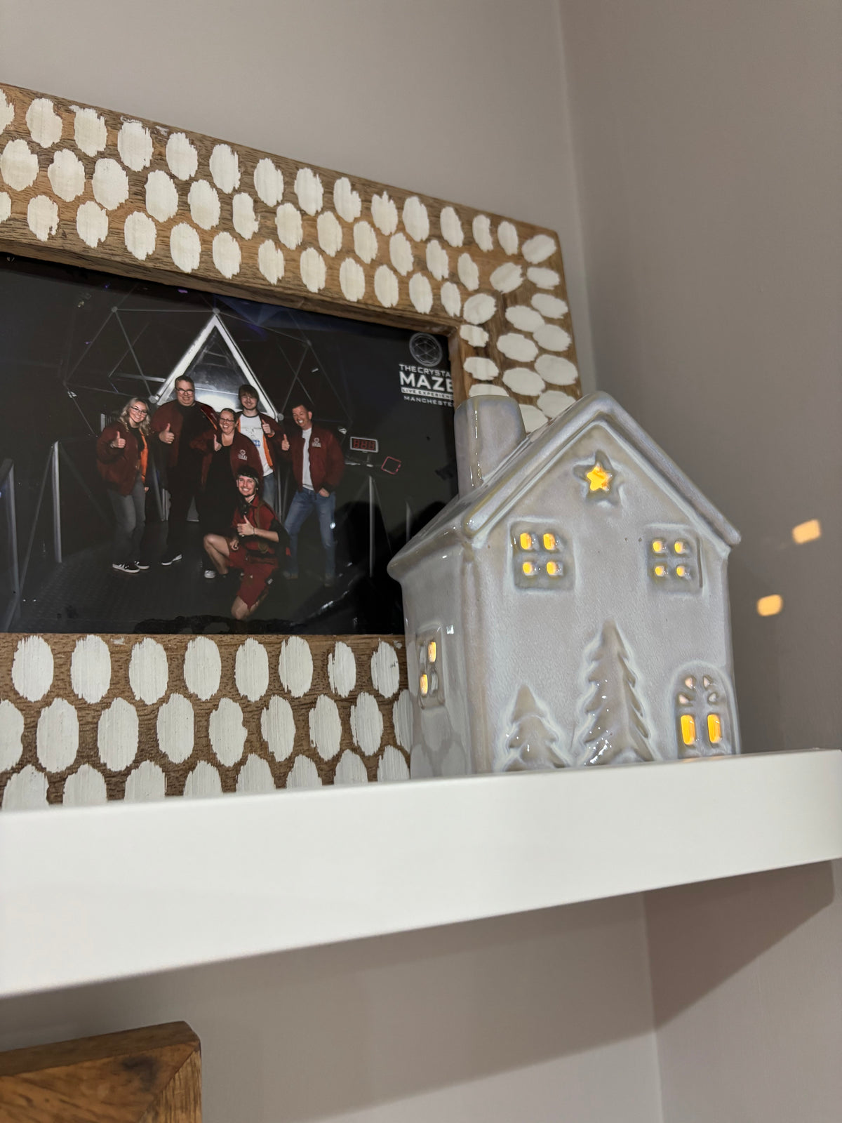 LED house with trees