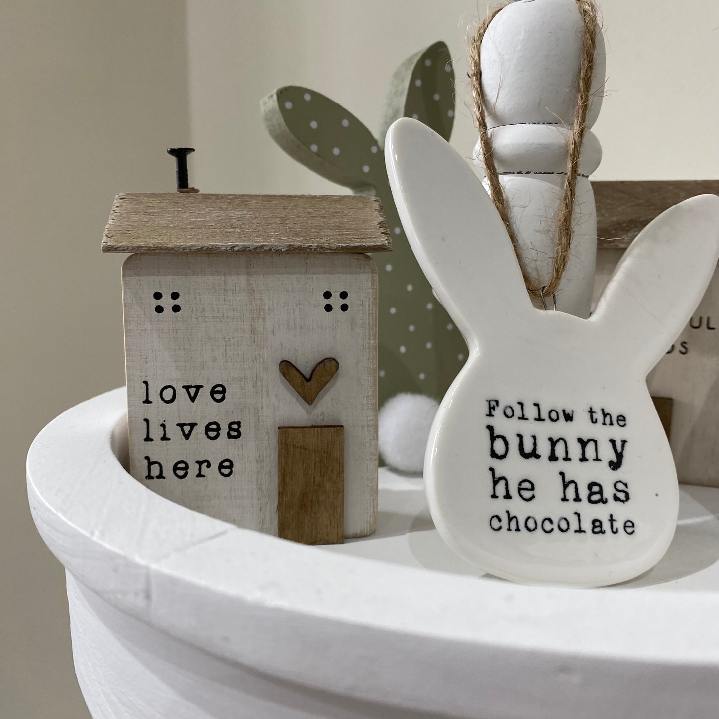 Love Lives Here Wooden House