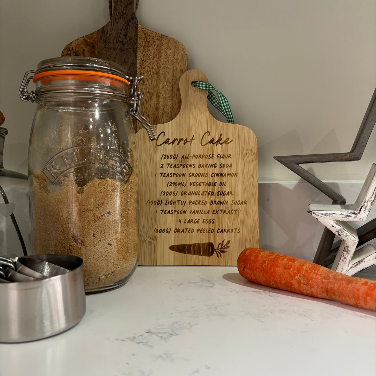 Carrot Cake Recipe Bamboo Serving Board