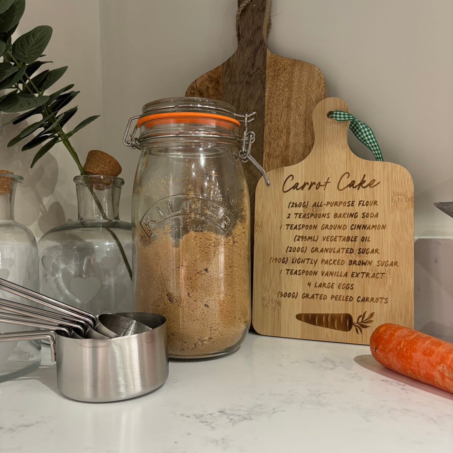 Carrot Cake Recipe Bamboo Serving Board