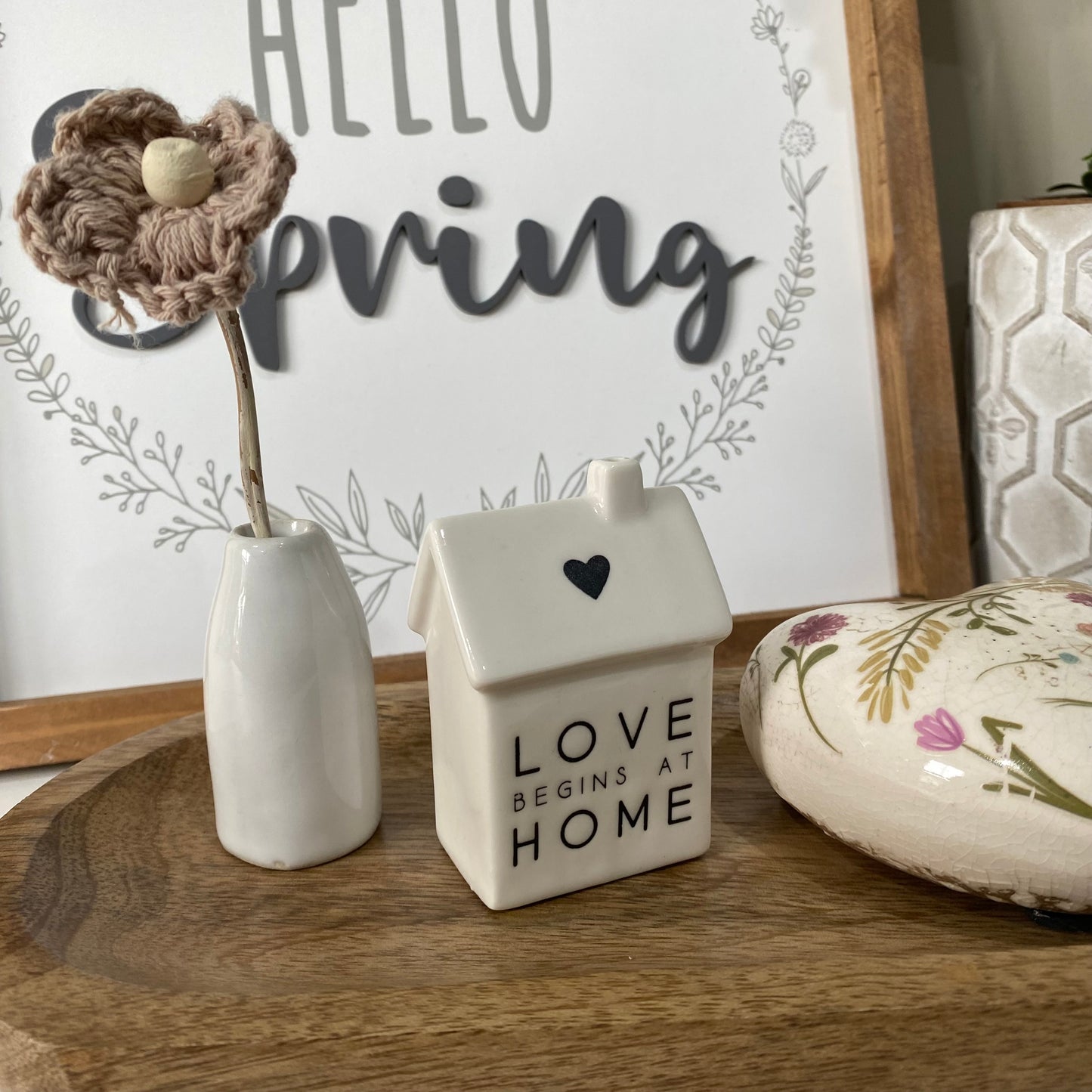 Love Begins at Home Mini Porcelain House 7cm
