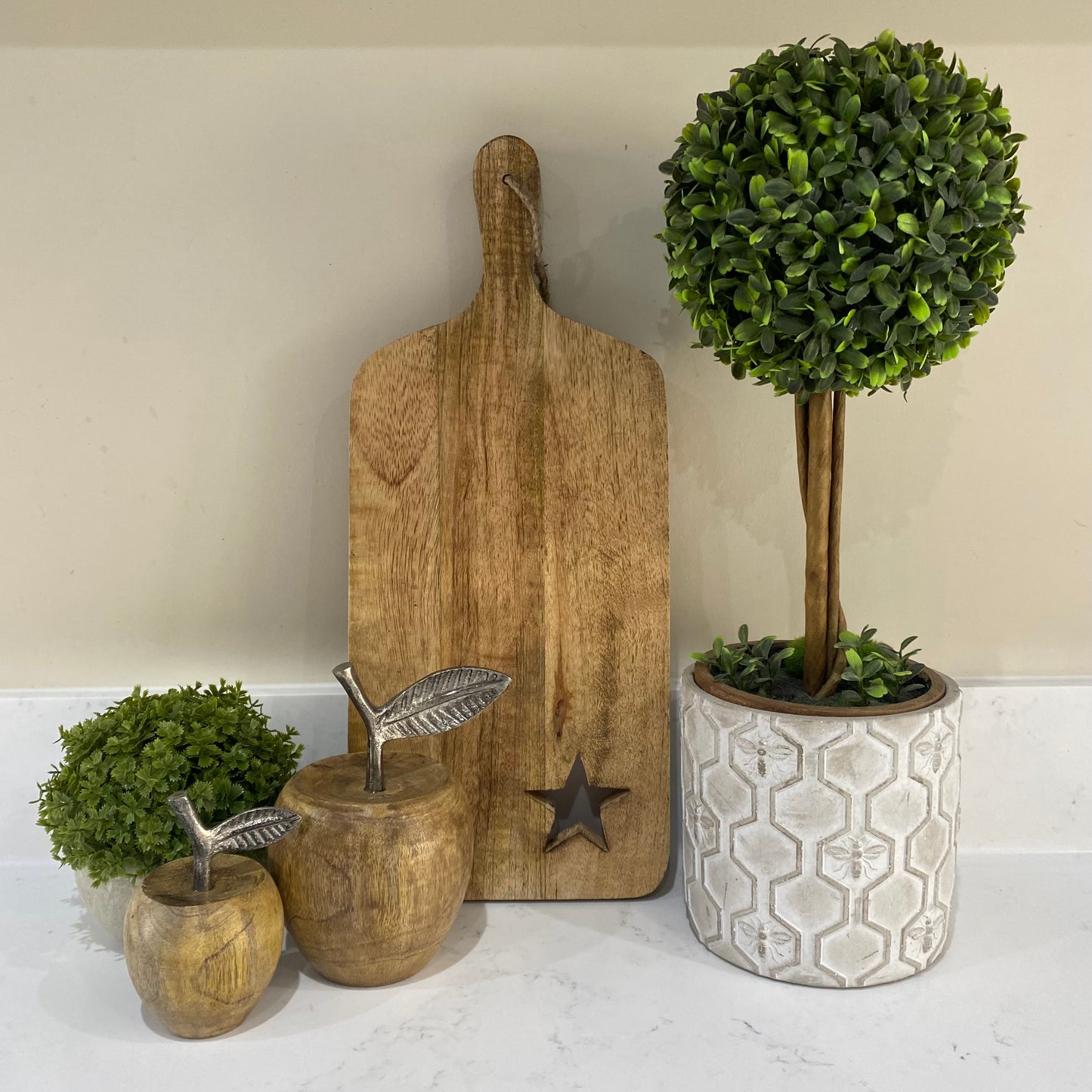 Wooden Apples with Metal Stalk - options