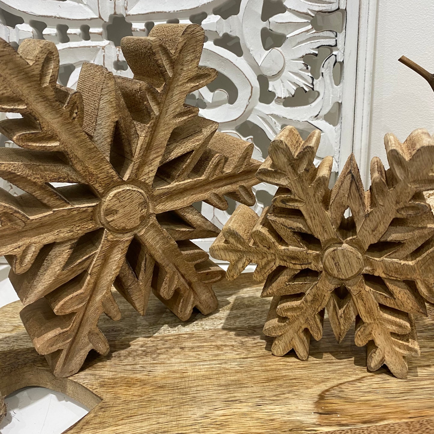 Rustic Wooden Snowflake - 2 sizes