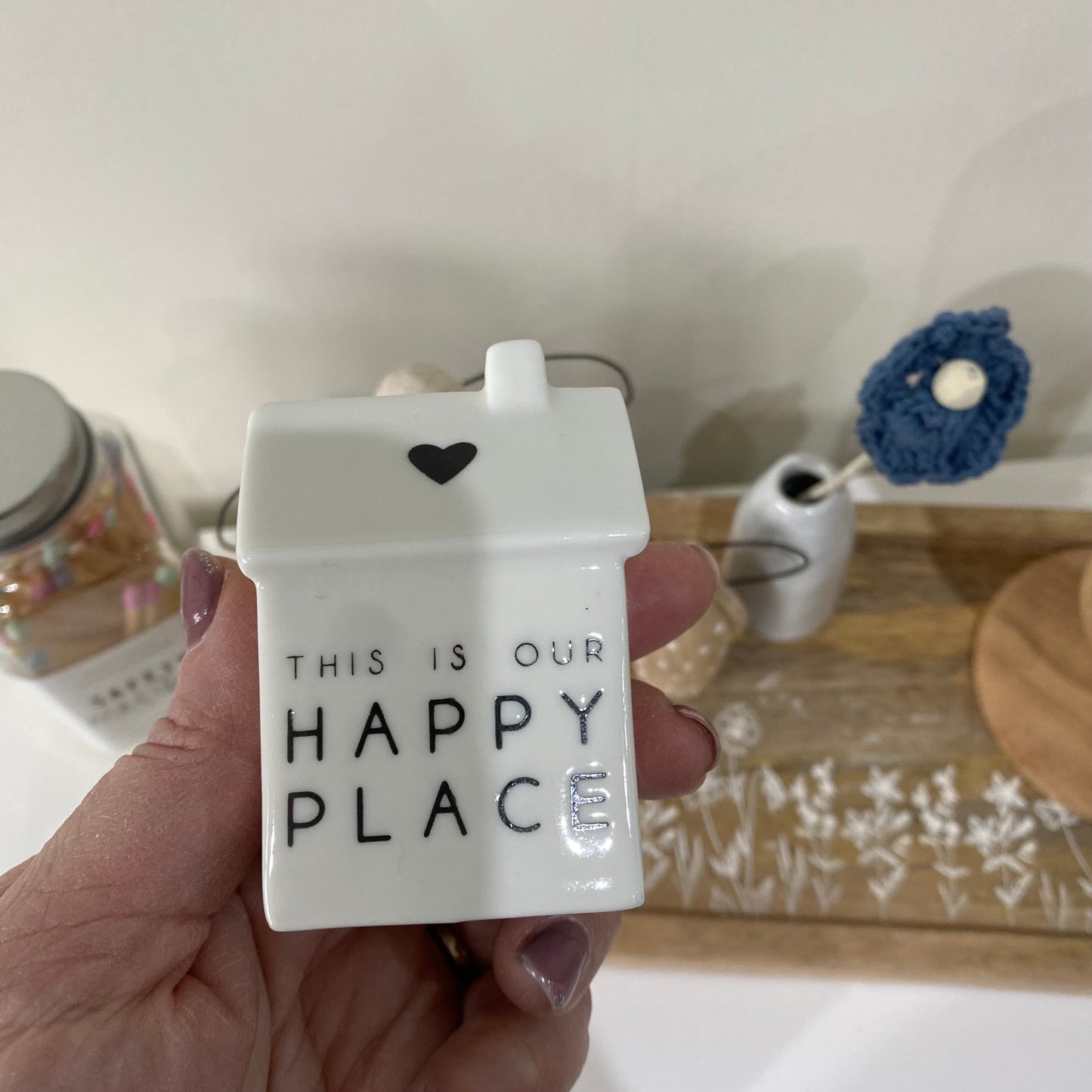 Our Happy Place Mini Porcelain House 7cm - imperfect