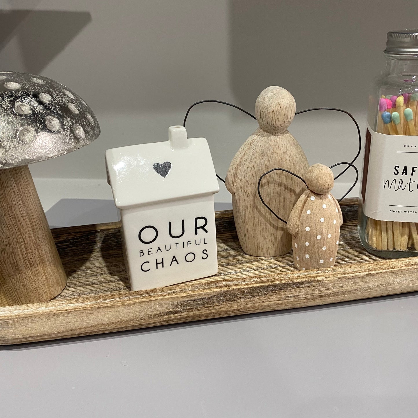 Natural Wooden Angels - Dotty and Dee