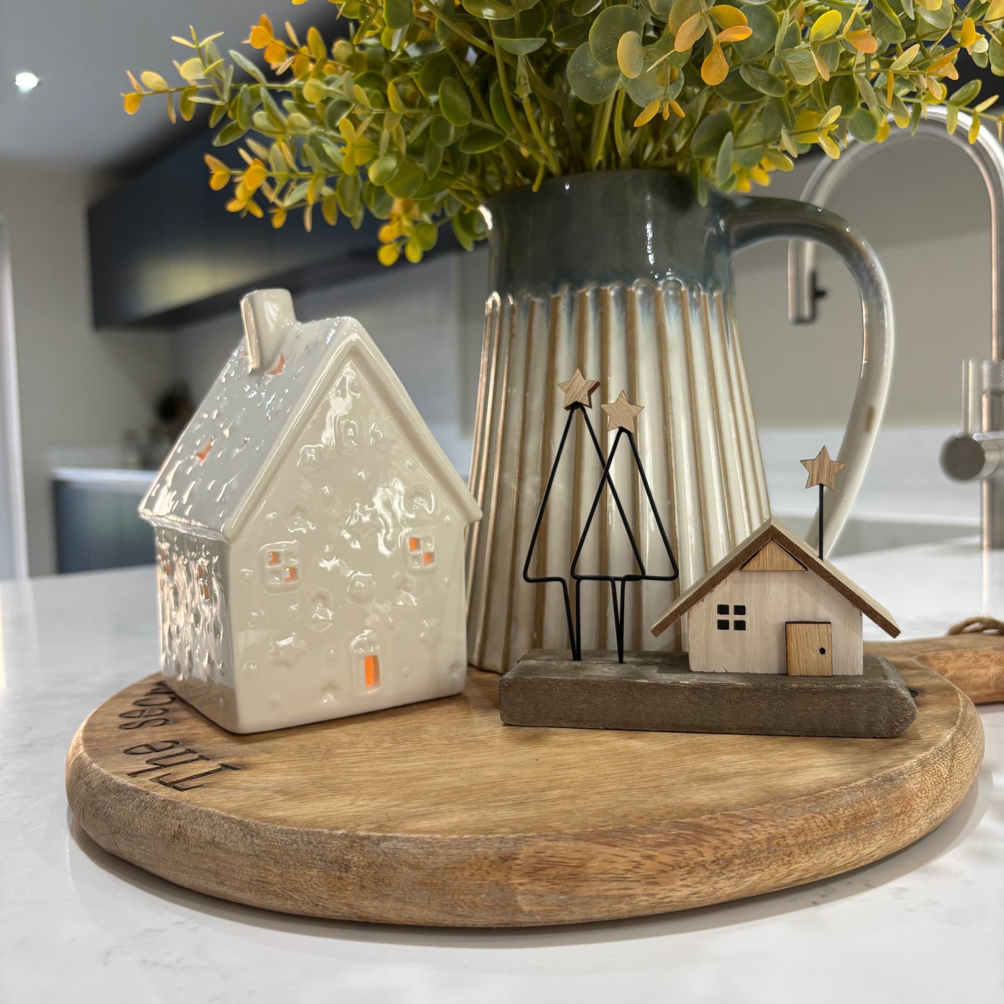 Porcelain House Candle Holder - Imperfect
