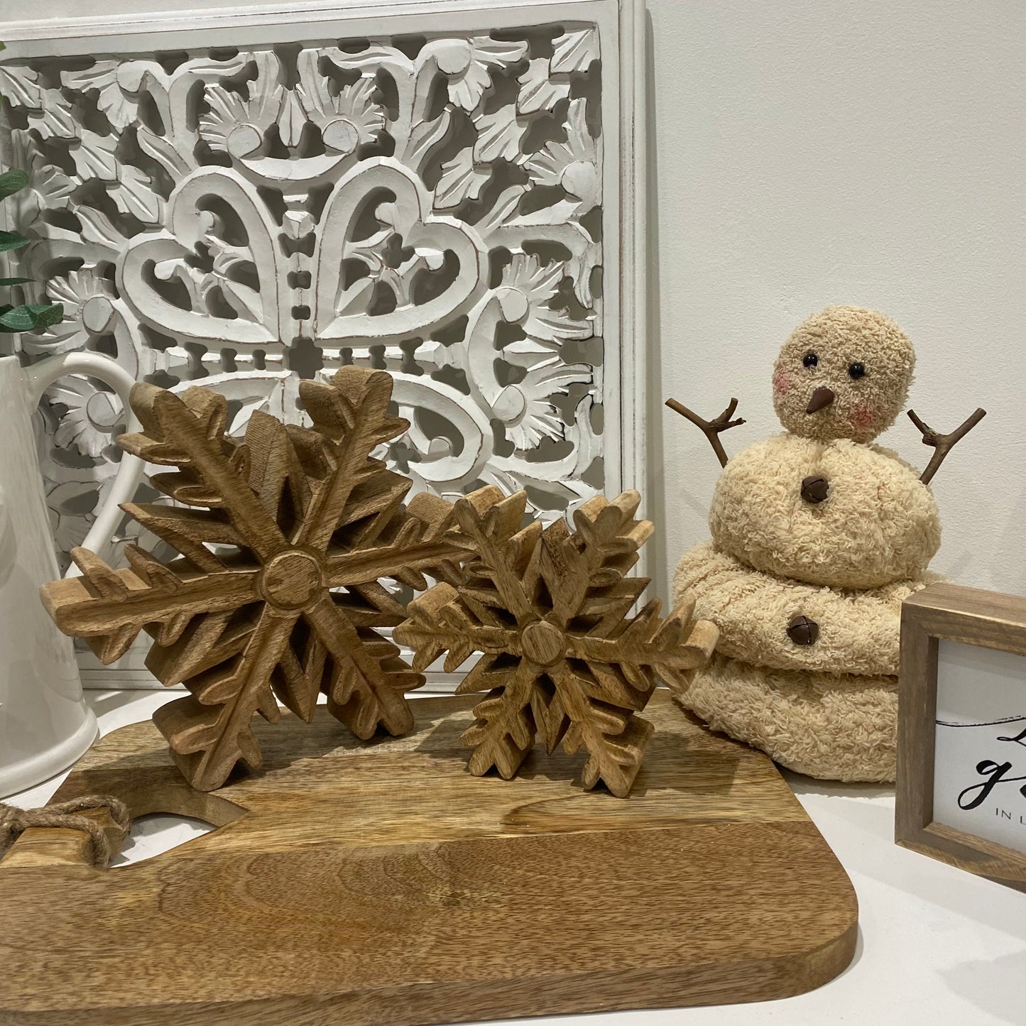 Rustic Wooden Snowflake - 2 sizes