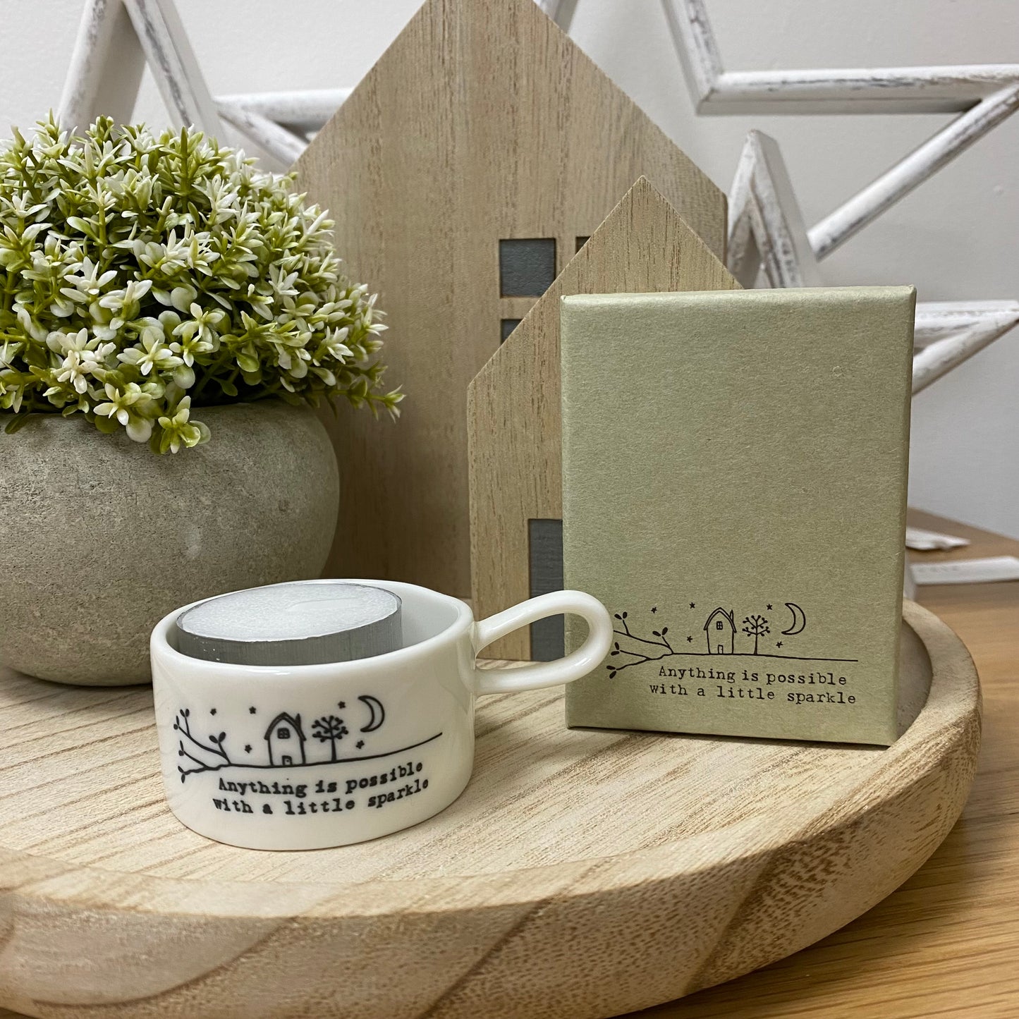 Anything is possible with a little bit of sparkle tea light holder