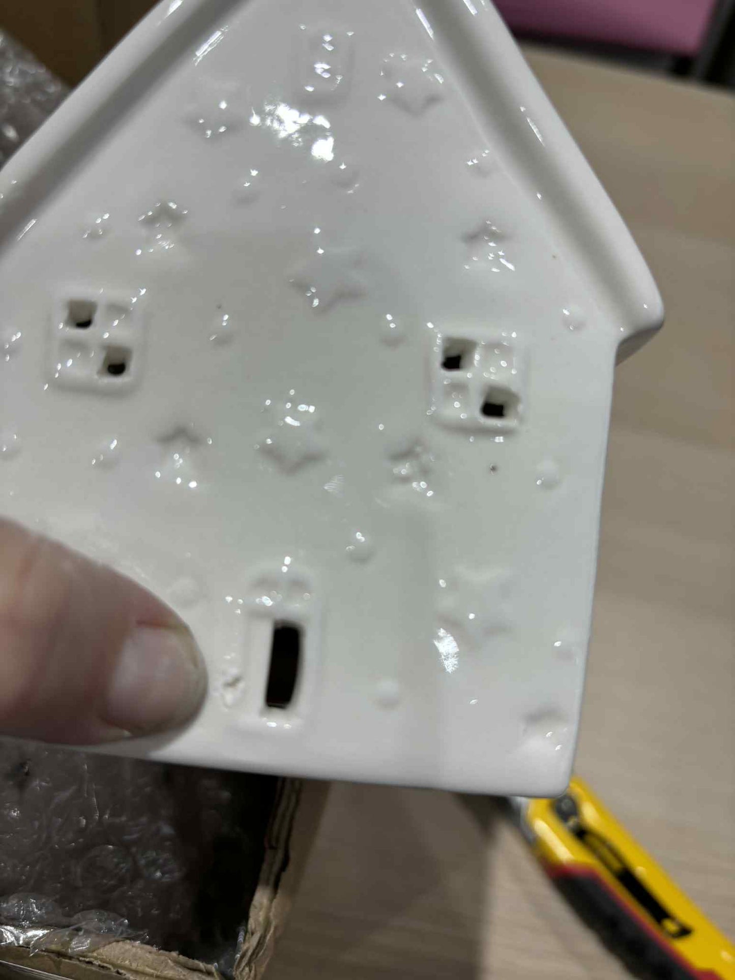Porcelain House Candle Holder - Imperfect