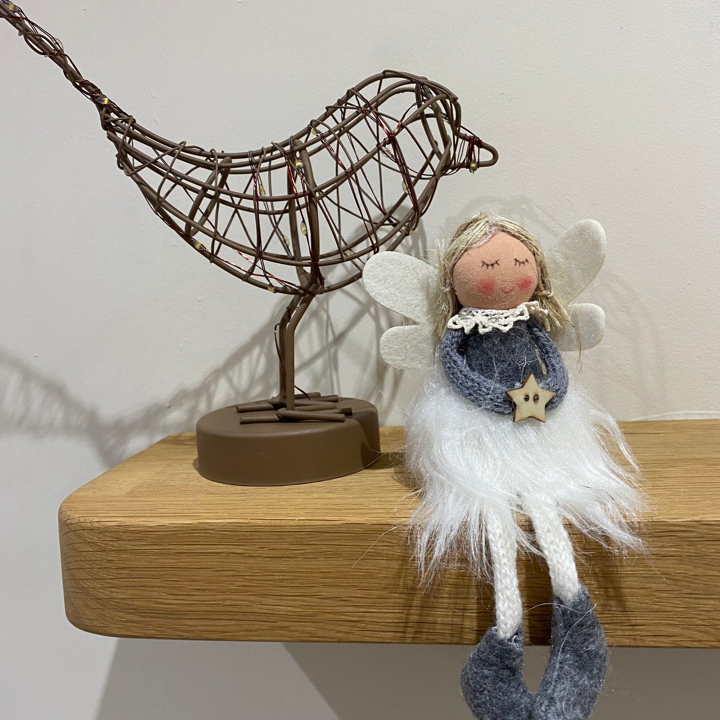 Shelf sitting fabric angel