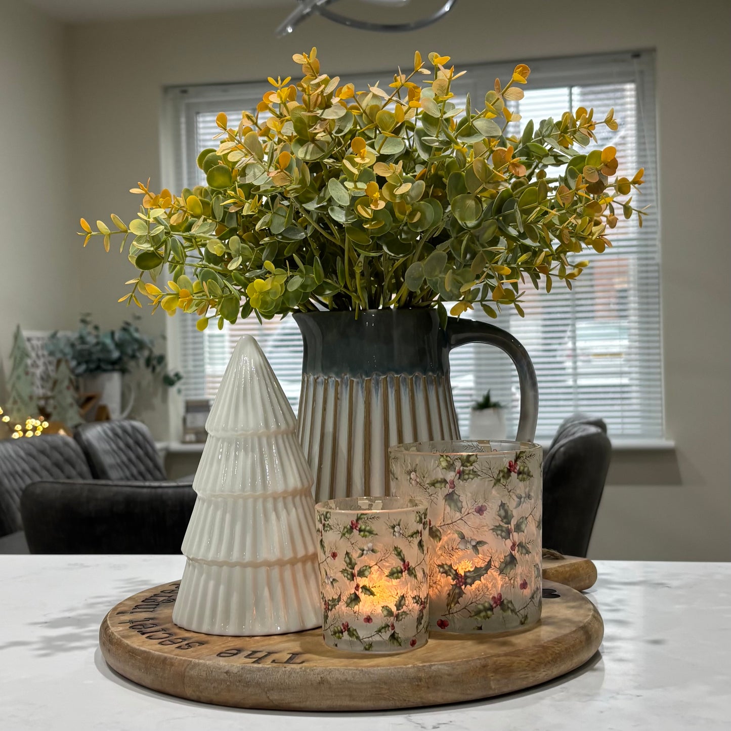 Shining White Glazed Festive Trees - 2 sizes