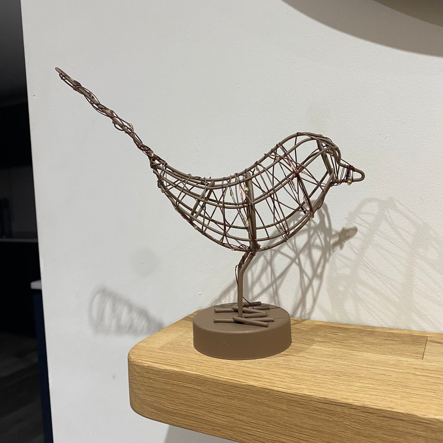Battery Operated Light up Copper Robin