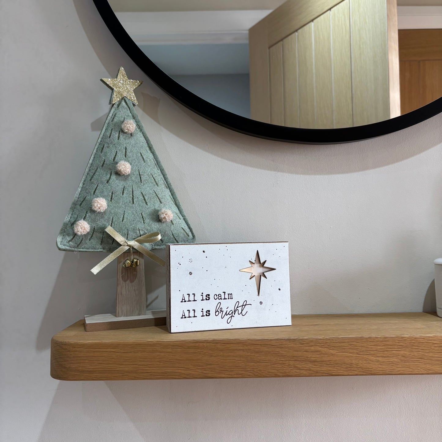 All is calm, All is bright led sign