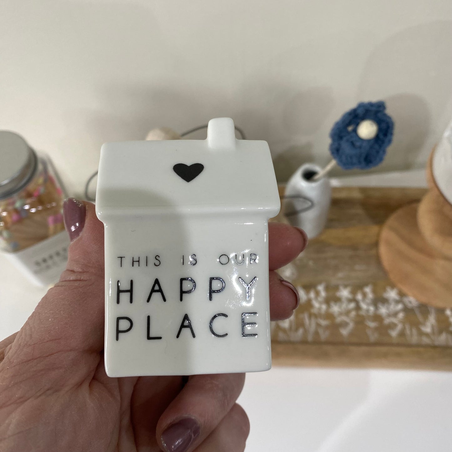 Our Happy Place Mini Porcelain House 7cm - imperfect