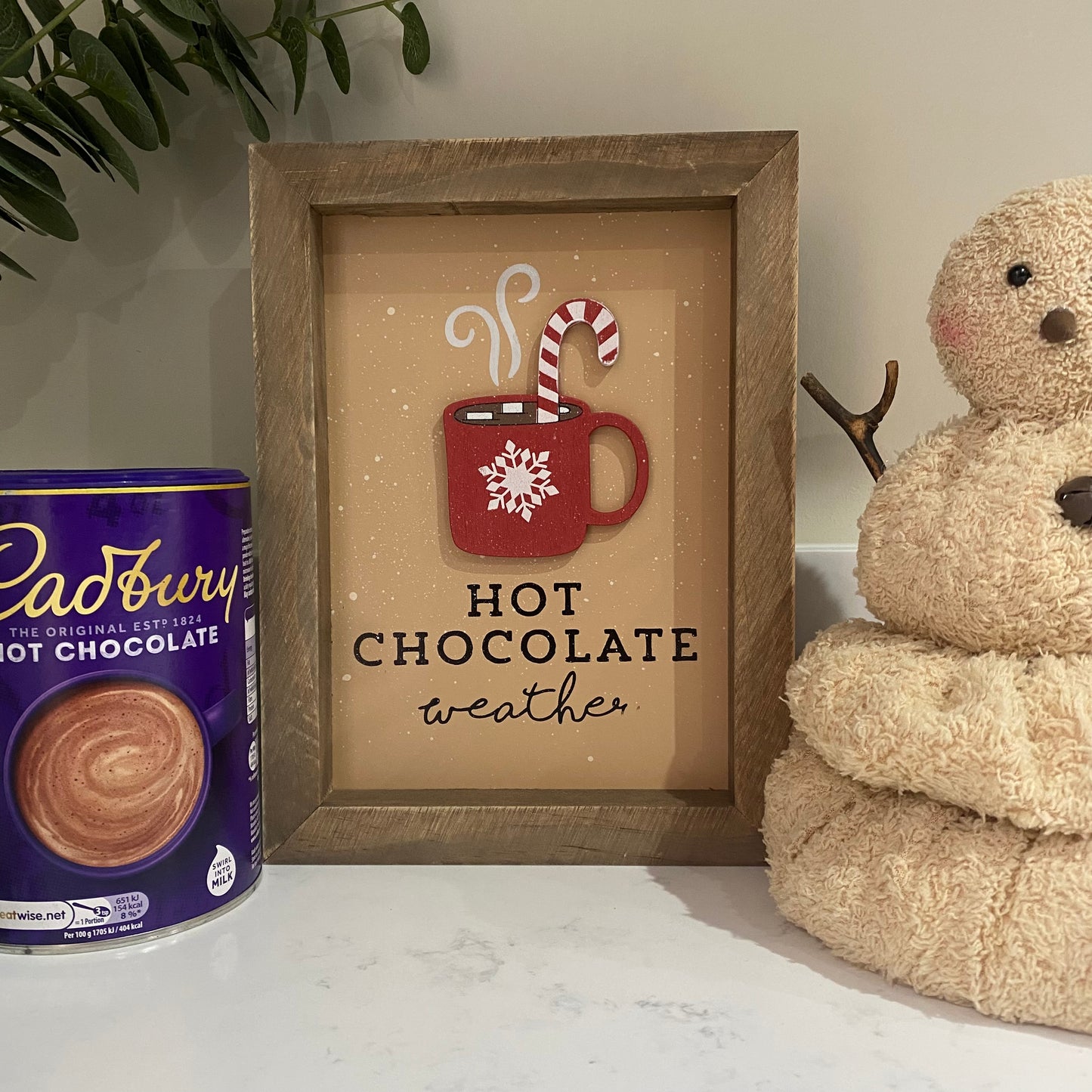Hot Chocolate Weather Freestanding Plaque