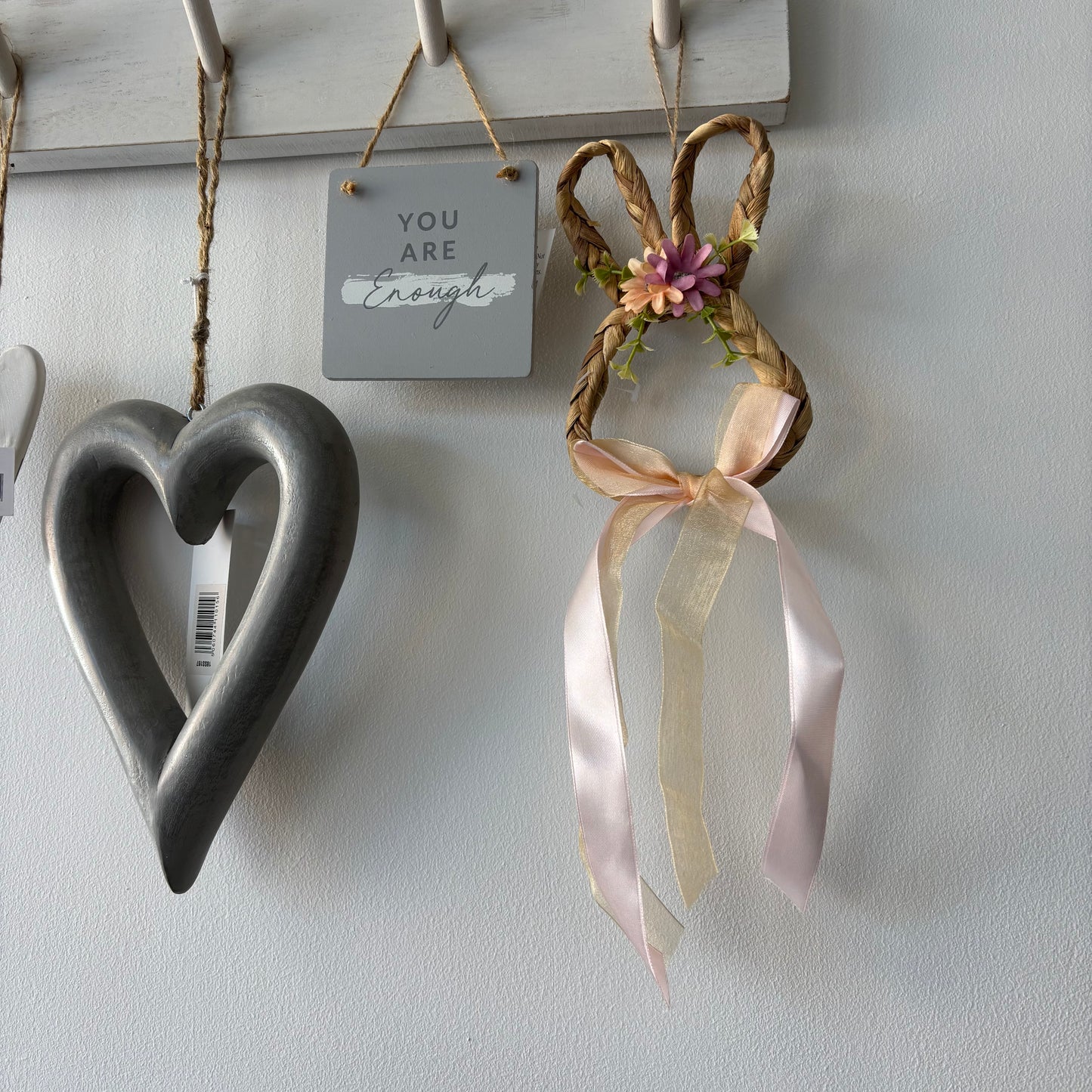 Rabbit Ear Hanger with Cream Bow
