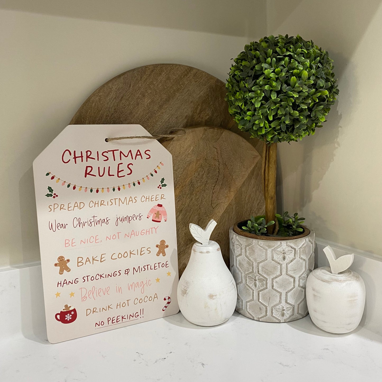 Sugarplum Fun Christmas Rules Sign