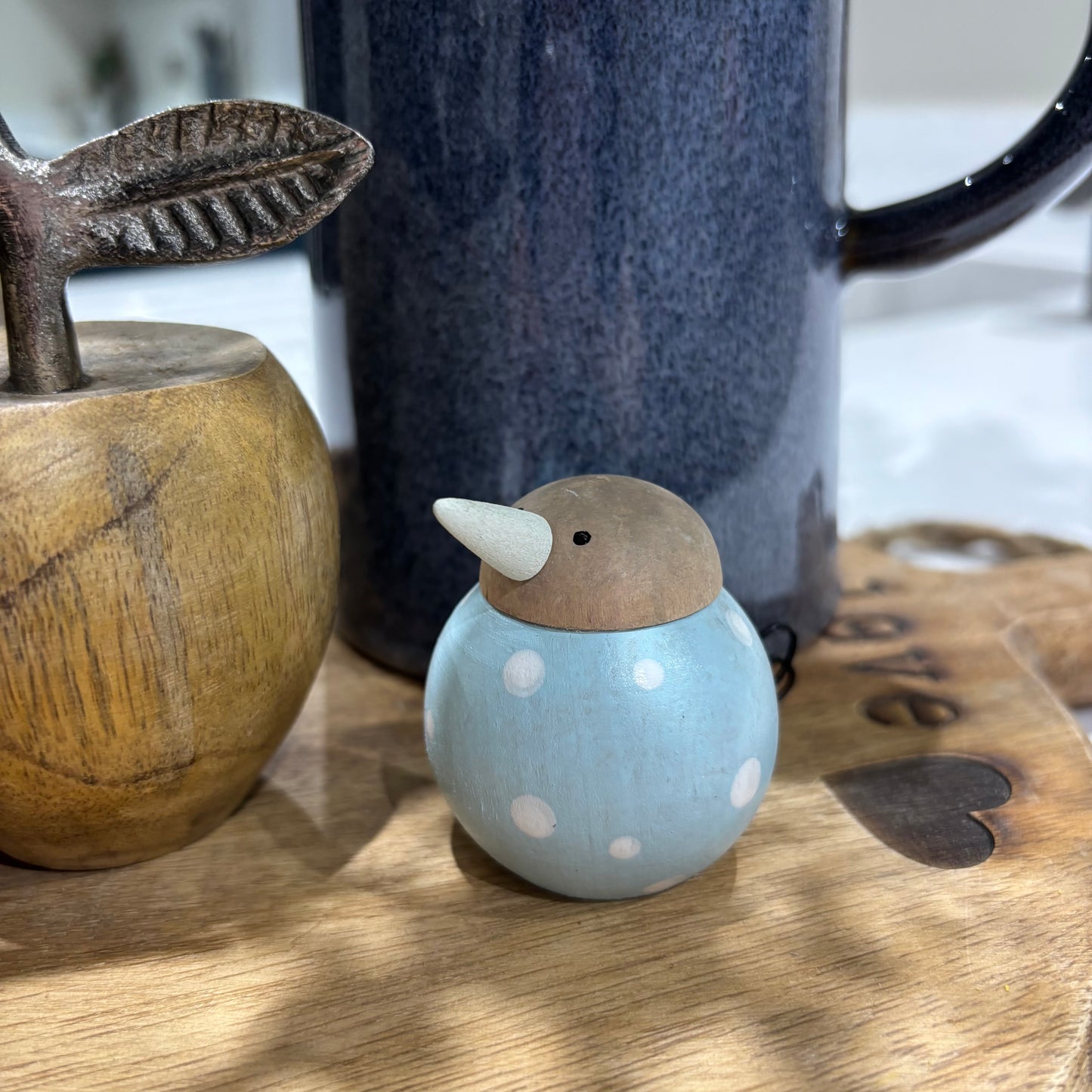 Polka Dot Bird With Metal Tail, 5.5cm