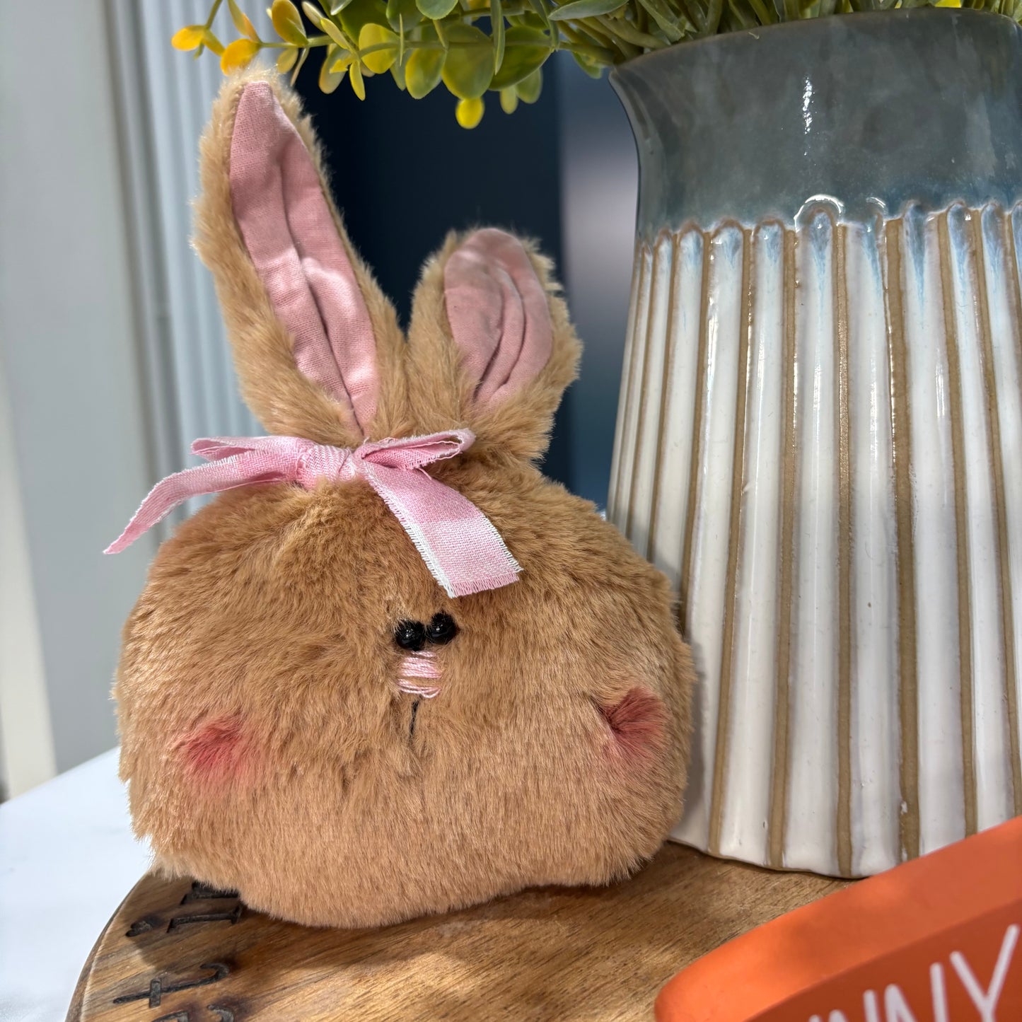 Fuzzy Tan Bunny Head