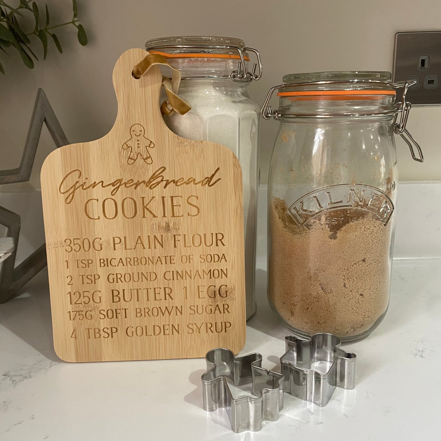 Gingerbread Cookies Bamboo Serving Board