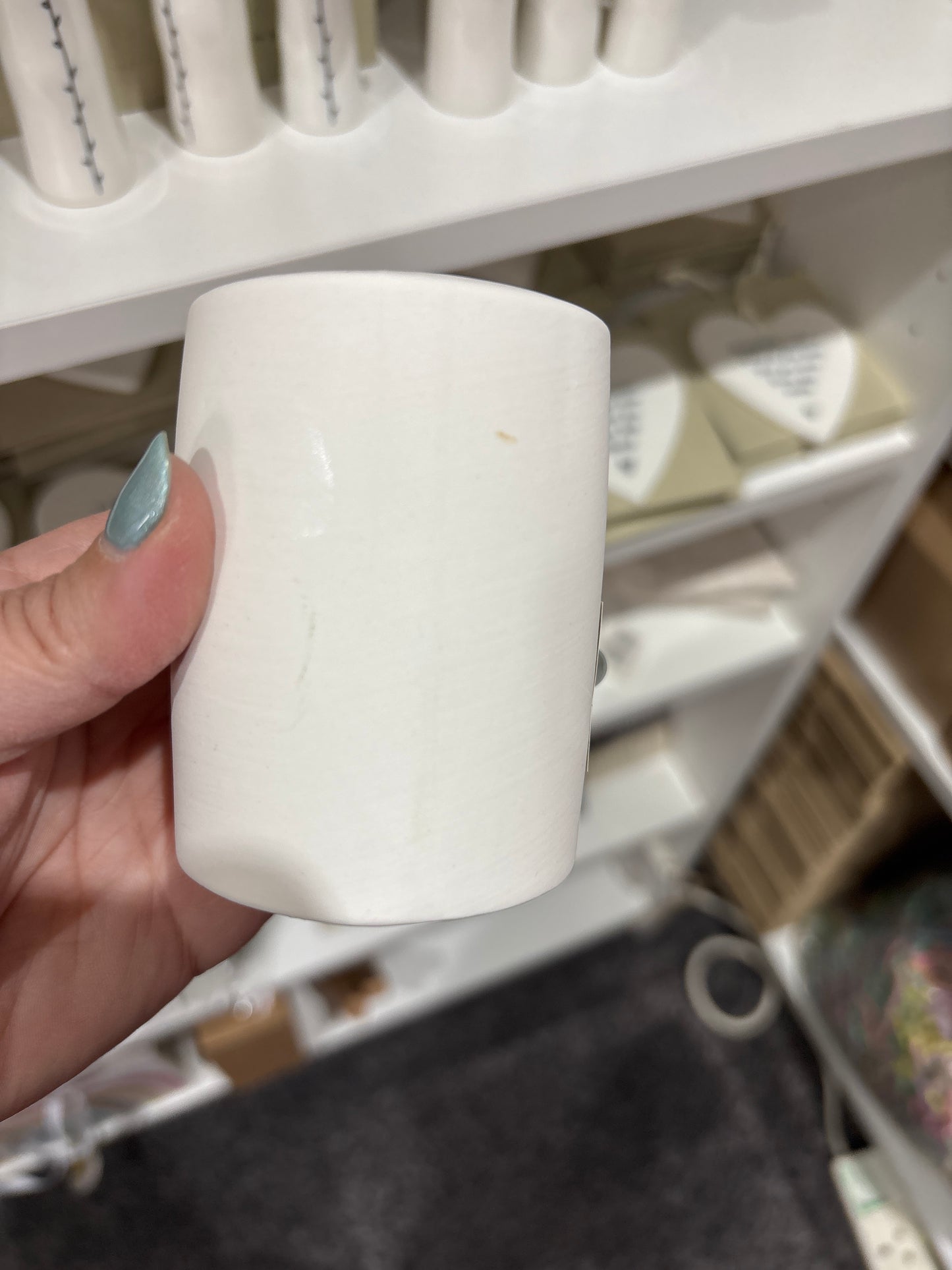 Large White Tealight Holder - imperfect