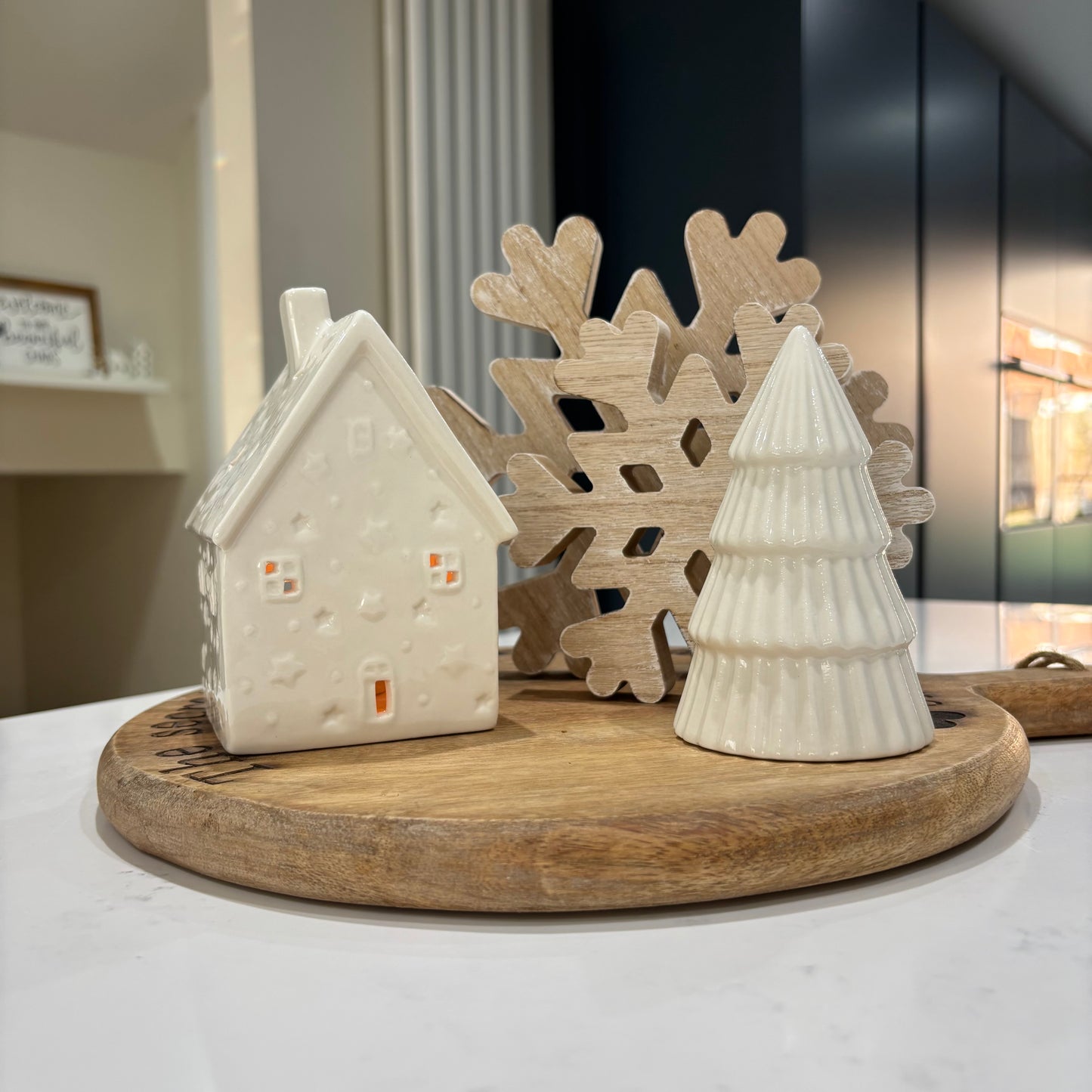 Porcelain House Candle Holder - Imperfect