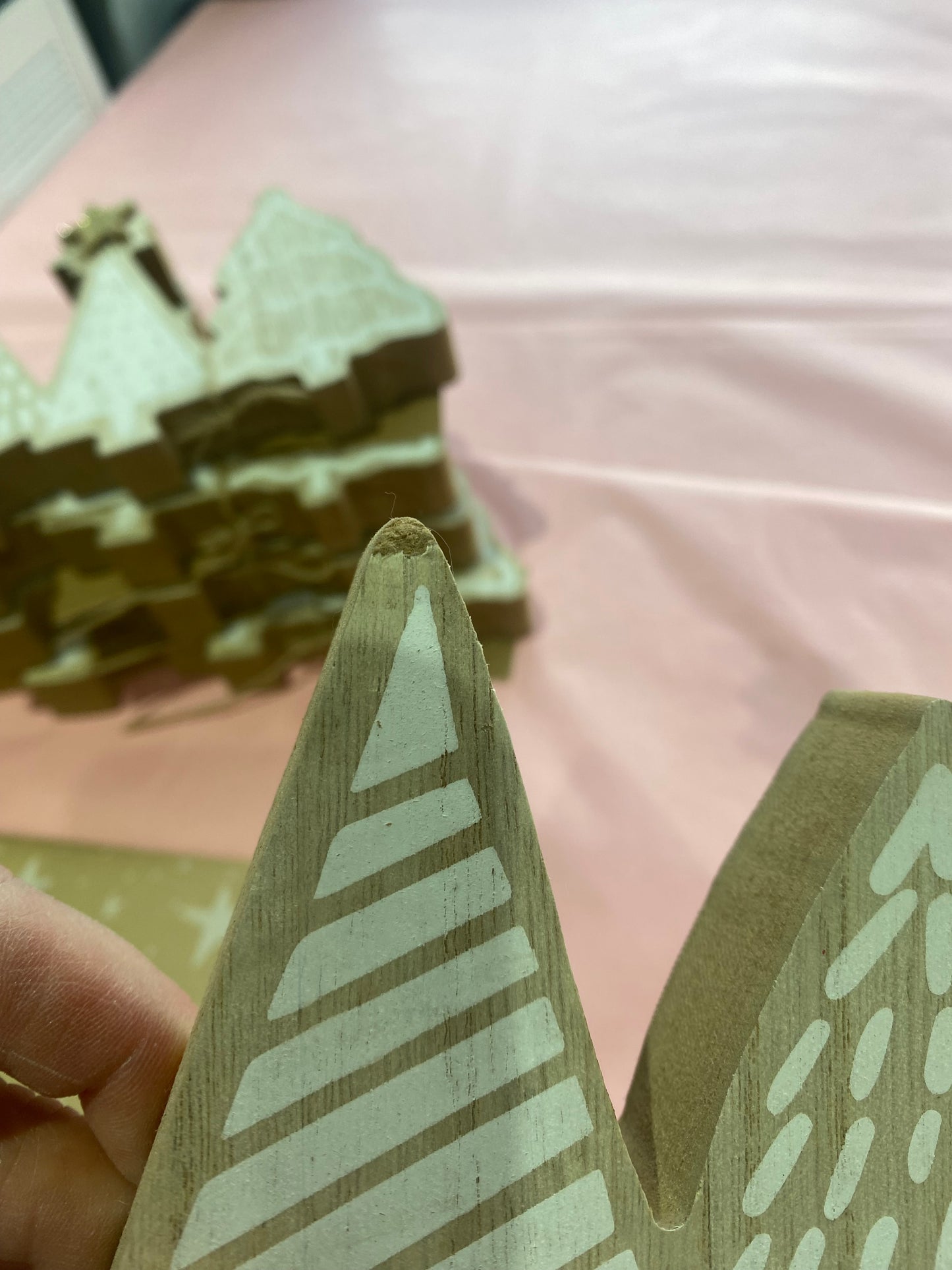 Wooden Festive Trees - imperfect