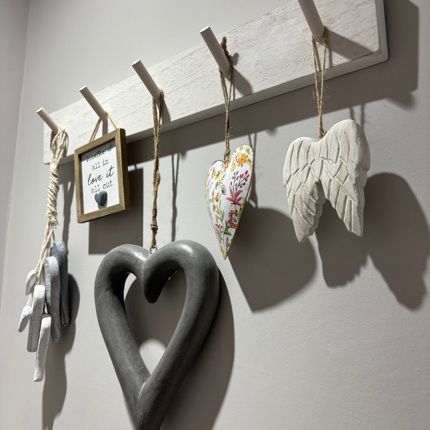 Hanging Floral Heart 10cm