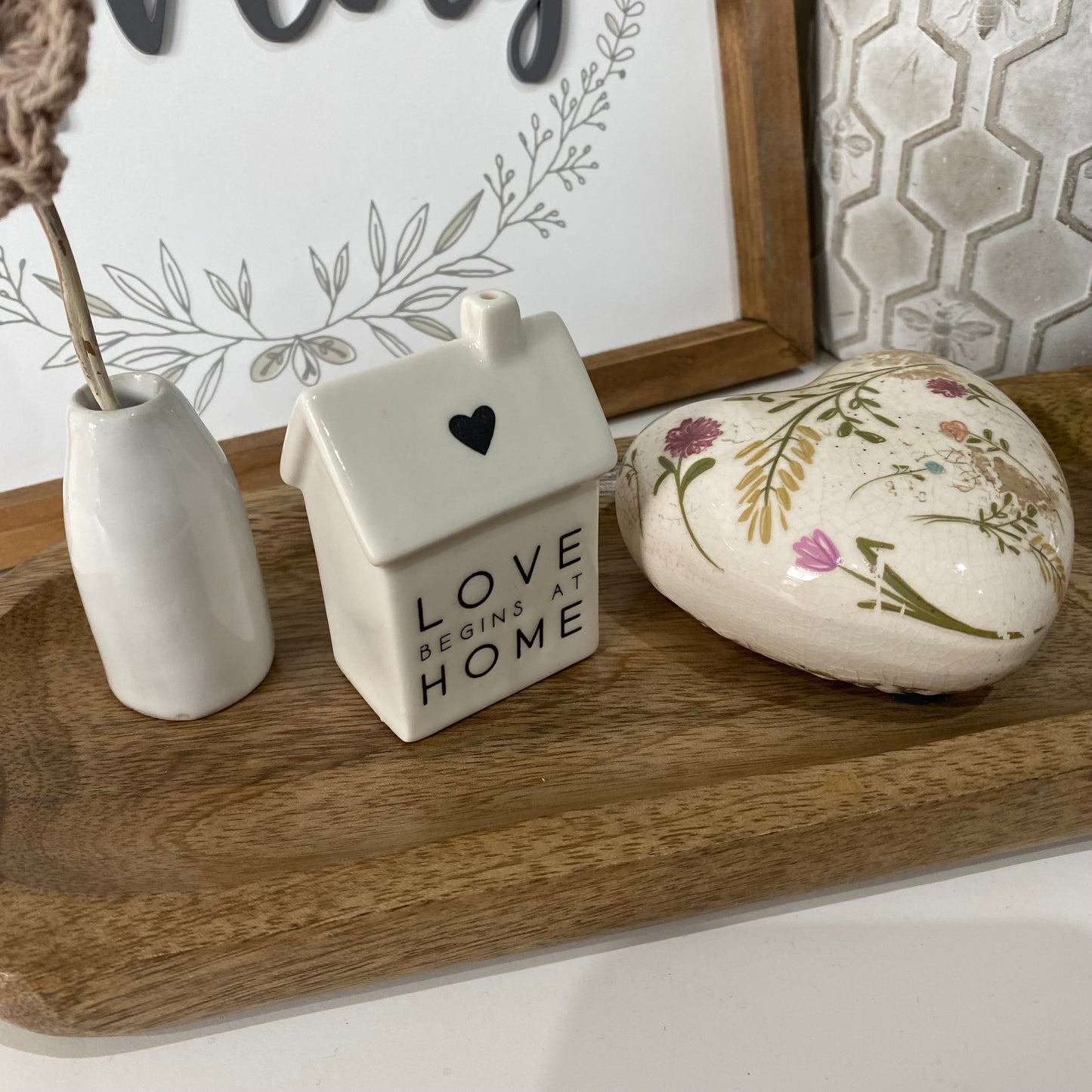 Love Begins at Home Mini Porcelain House 7cm