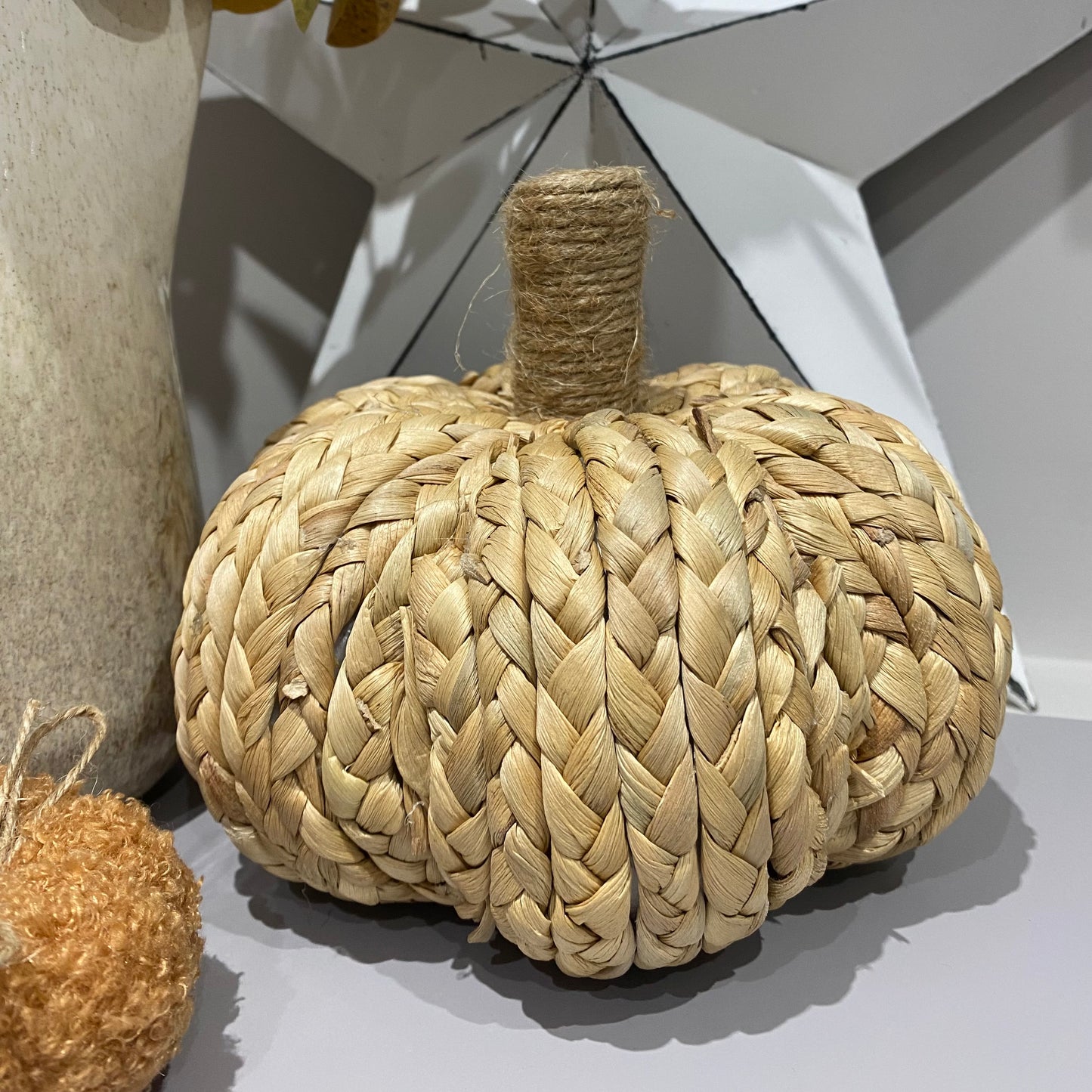 Natural Knitted Finish Pumpkin