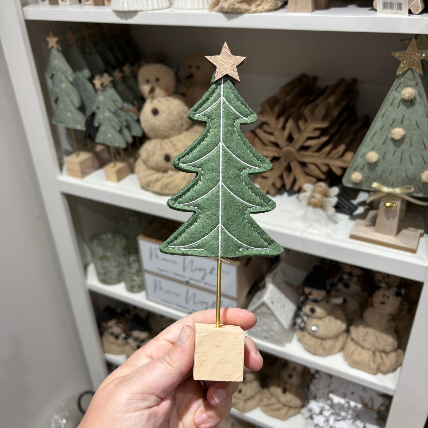 Dark Green felt Christmas Tree - 2 sizes