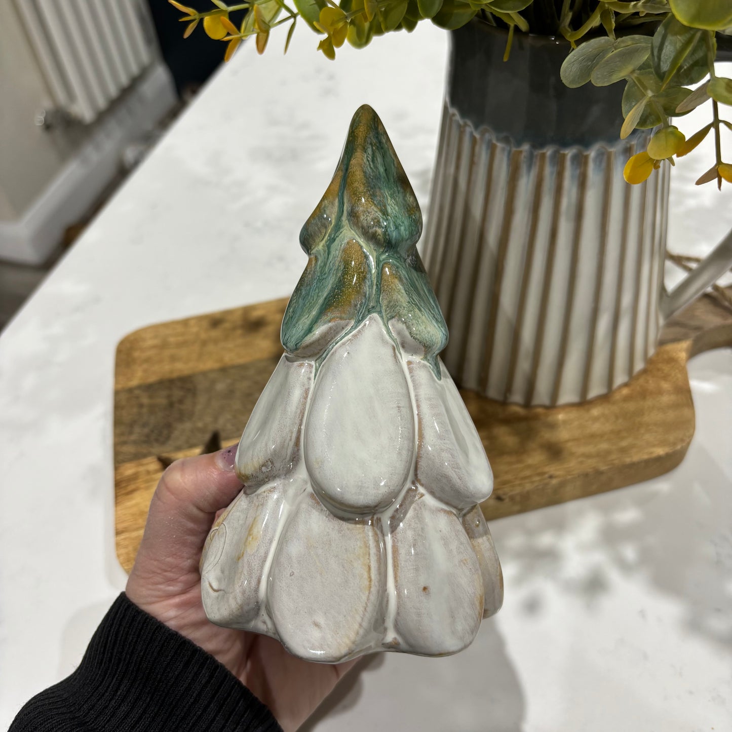 Green Ombré Ceramic Christmas Tree - set of two