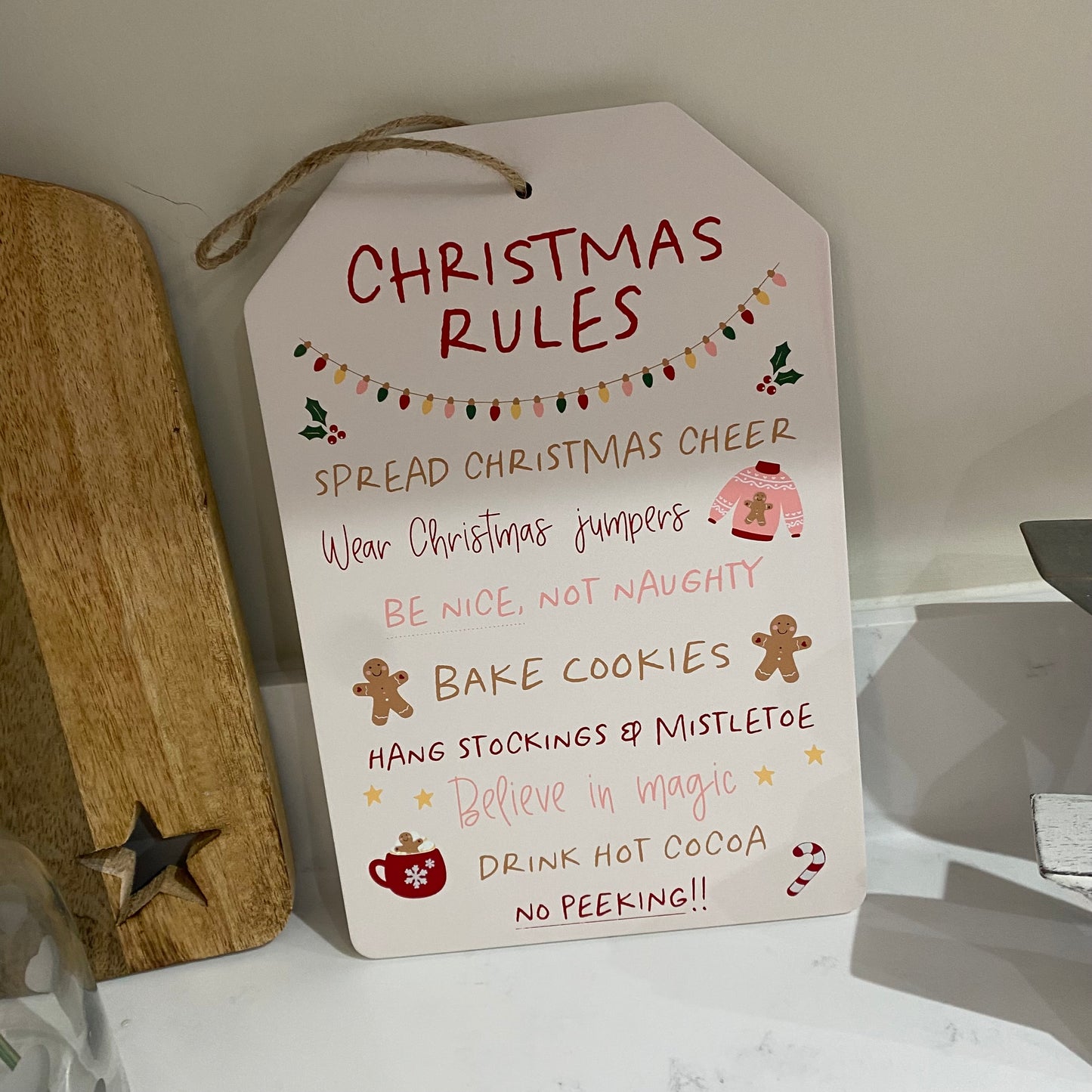 Sugarplum Fun Christmas Rules Sign