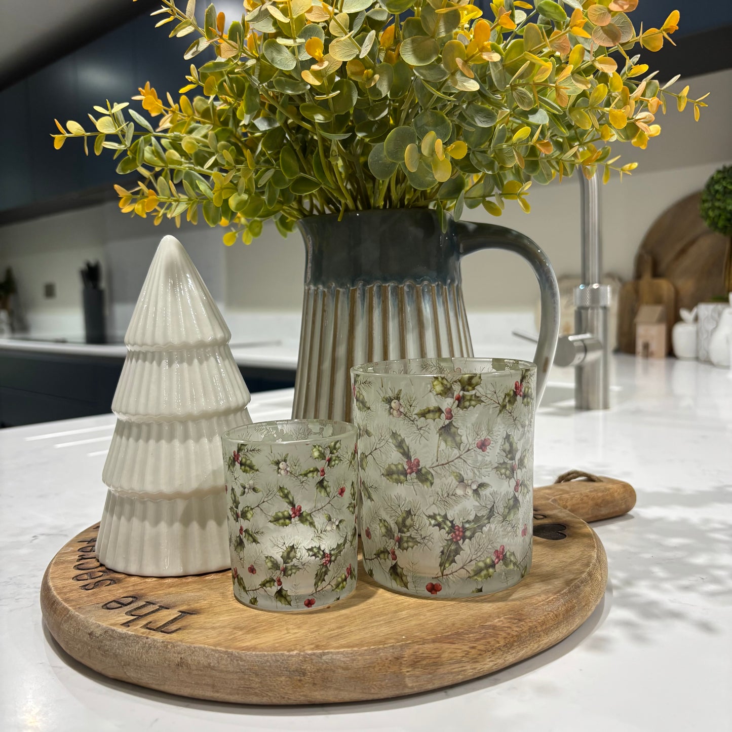Shining White Glazed Festive Trees - 2 sizes