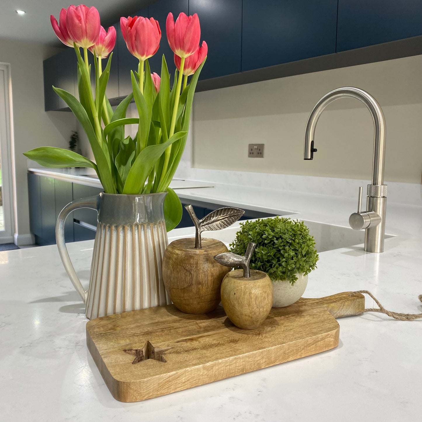 Wooden Apples with Metal Stalk - options
