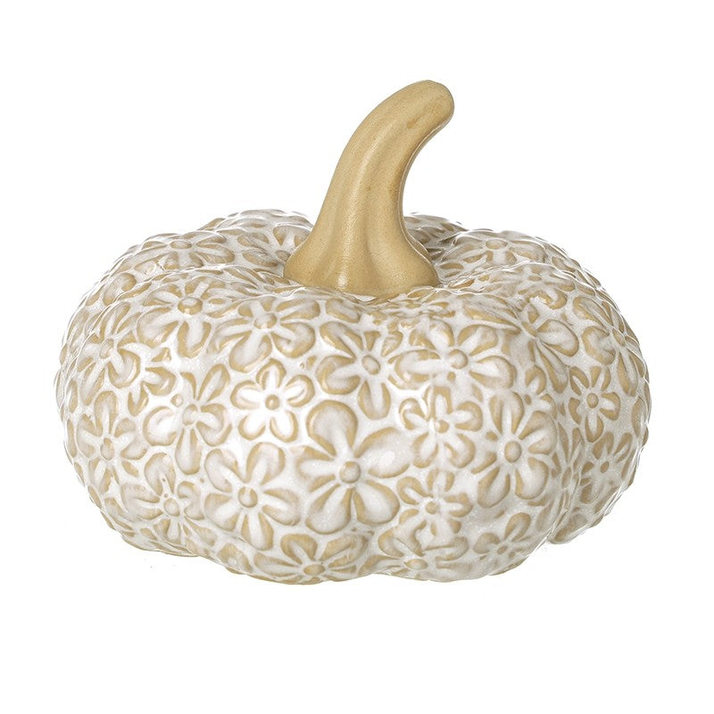 Floral pattern Ceramic pumpkin