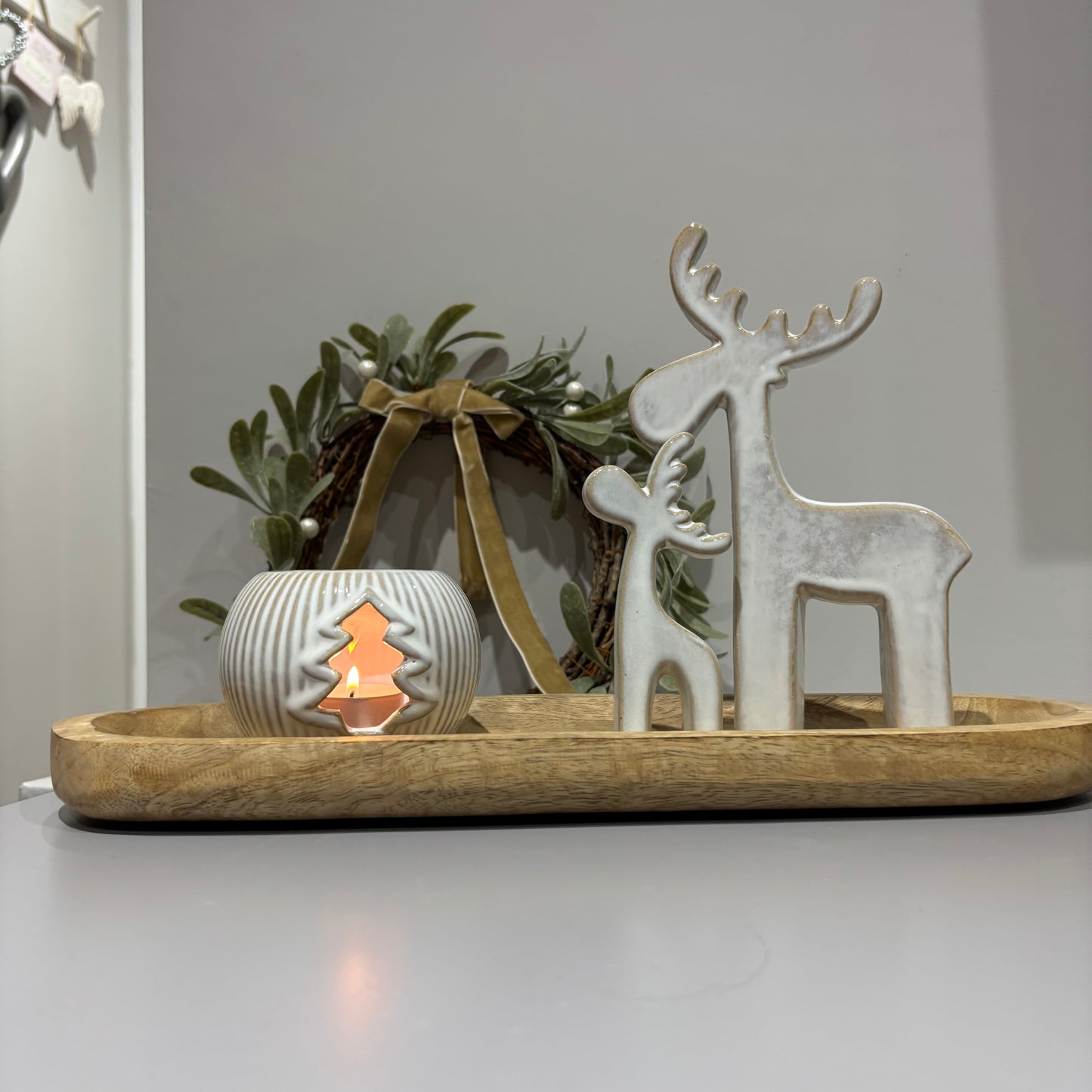 Natural Reindeers - set of 2