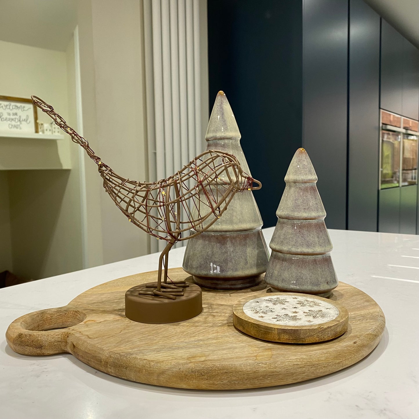Battery Operated Light up Copper Robin