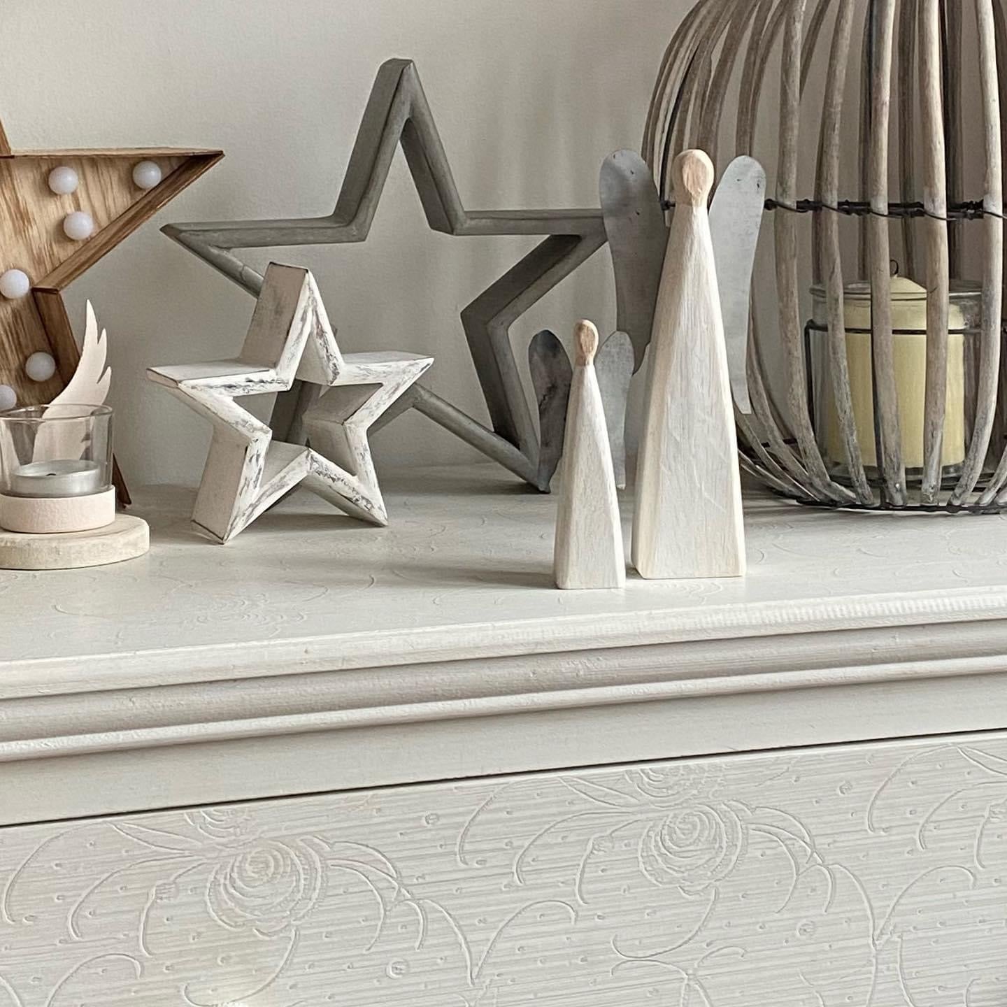 White Angel with Metal Wings - 3 sizes