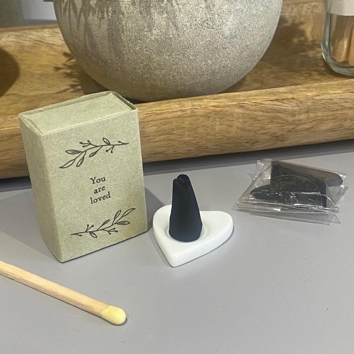 Matchbox incense cone - different styles