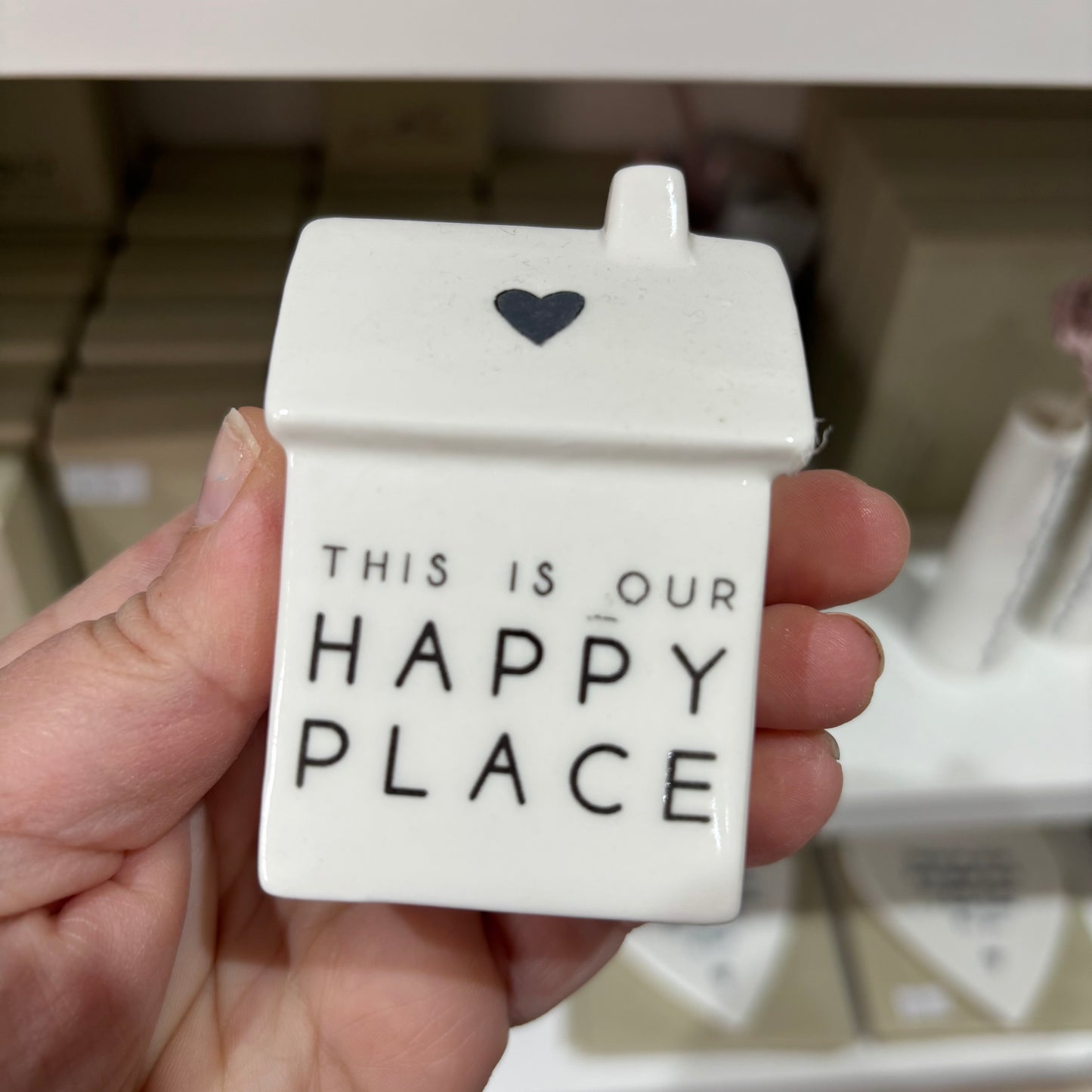 Our Happy Place Mini Porcelain House 7cm - imperfect