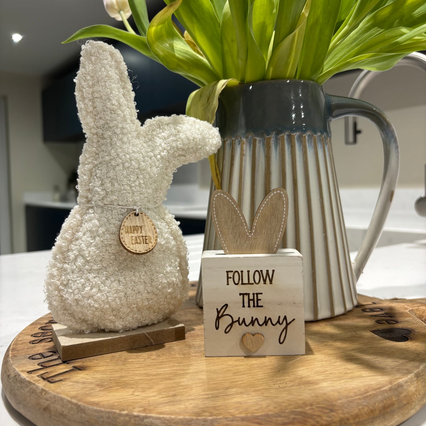 Rustic Wooden Bunny Ear Block - 3 designs