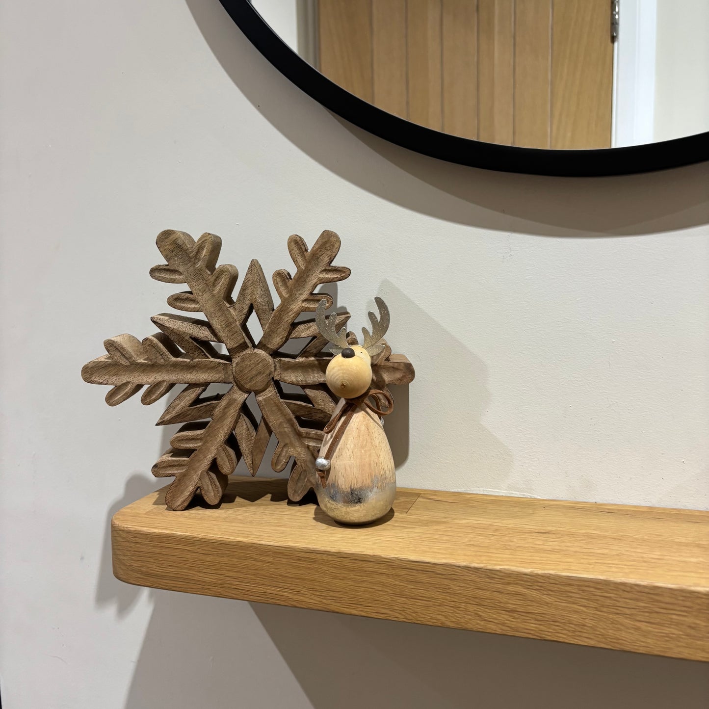 Wooden reindeer with silver antlers - Webster