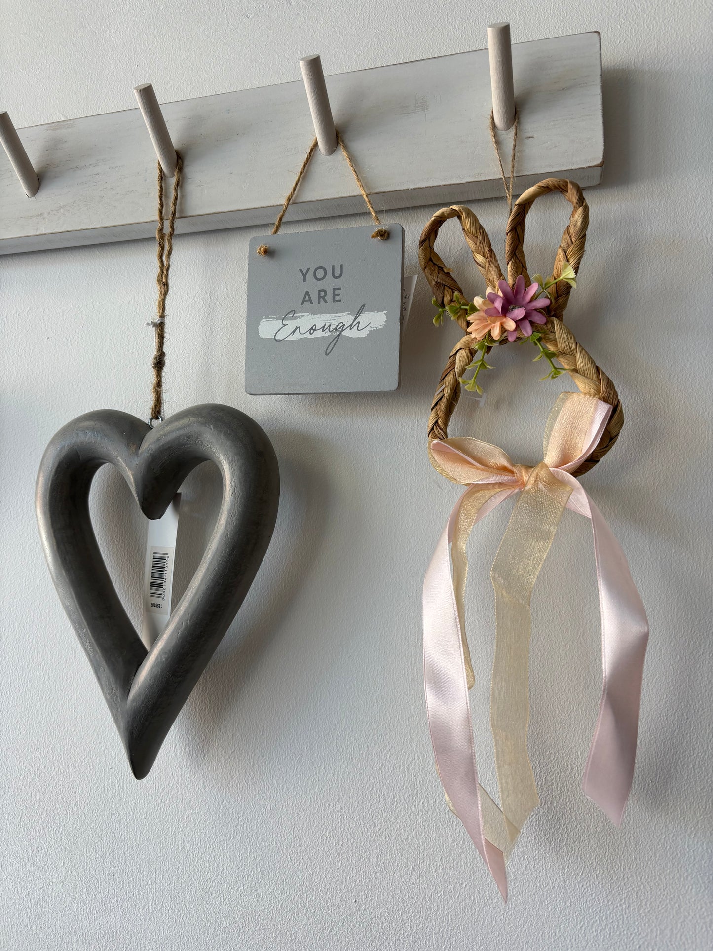 Rabbit Ear Hanger with Cream Bow