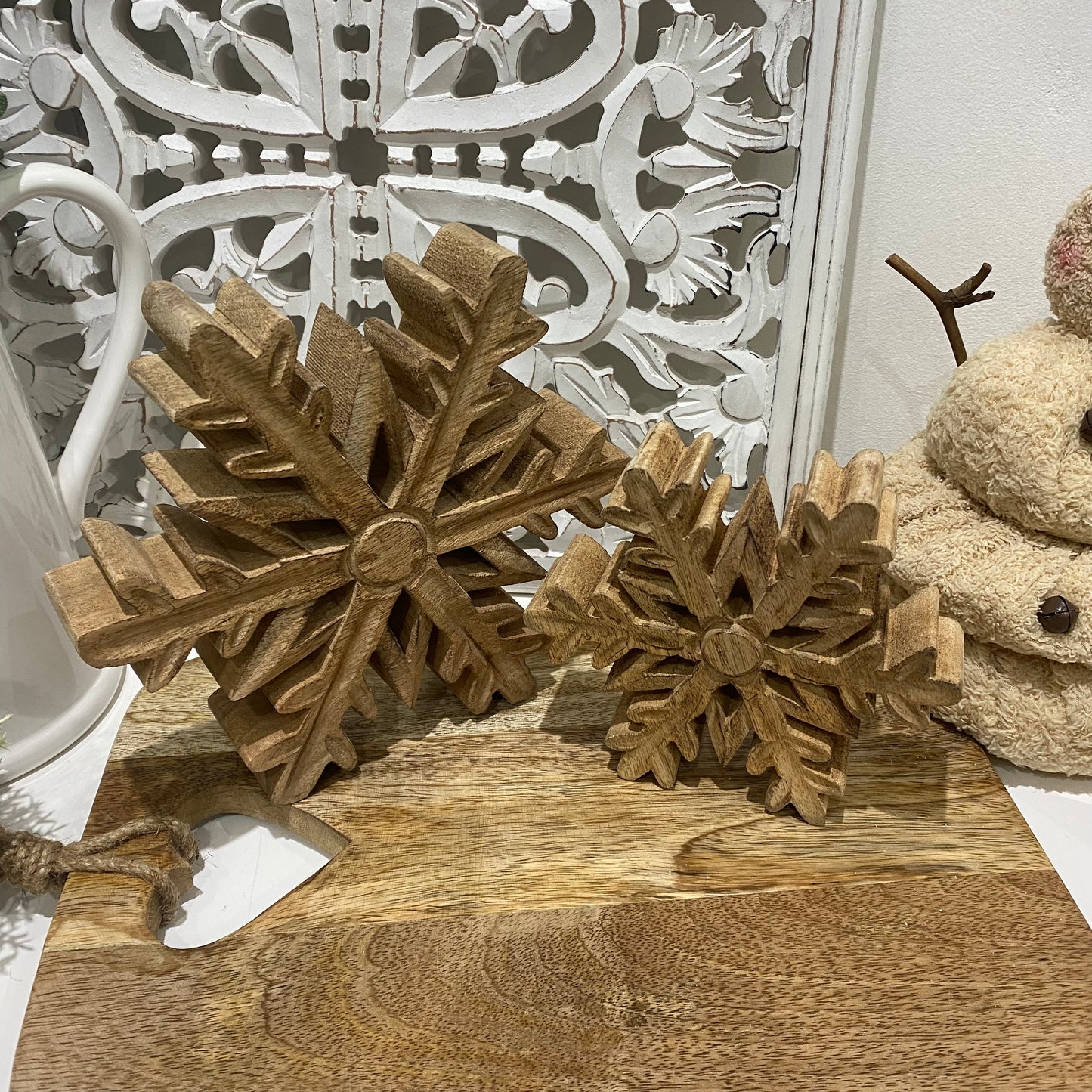 Rustic Wooden Snowflake - 2 sizes