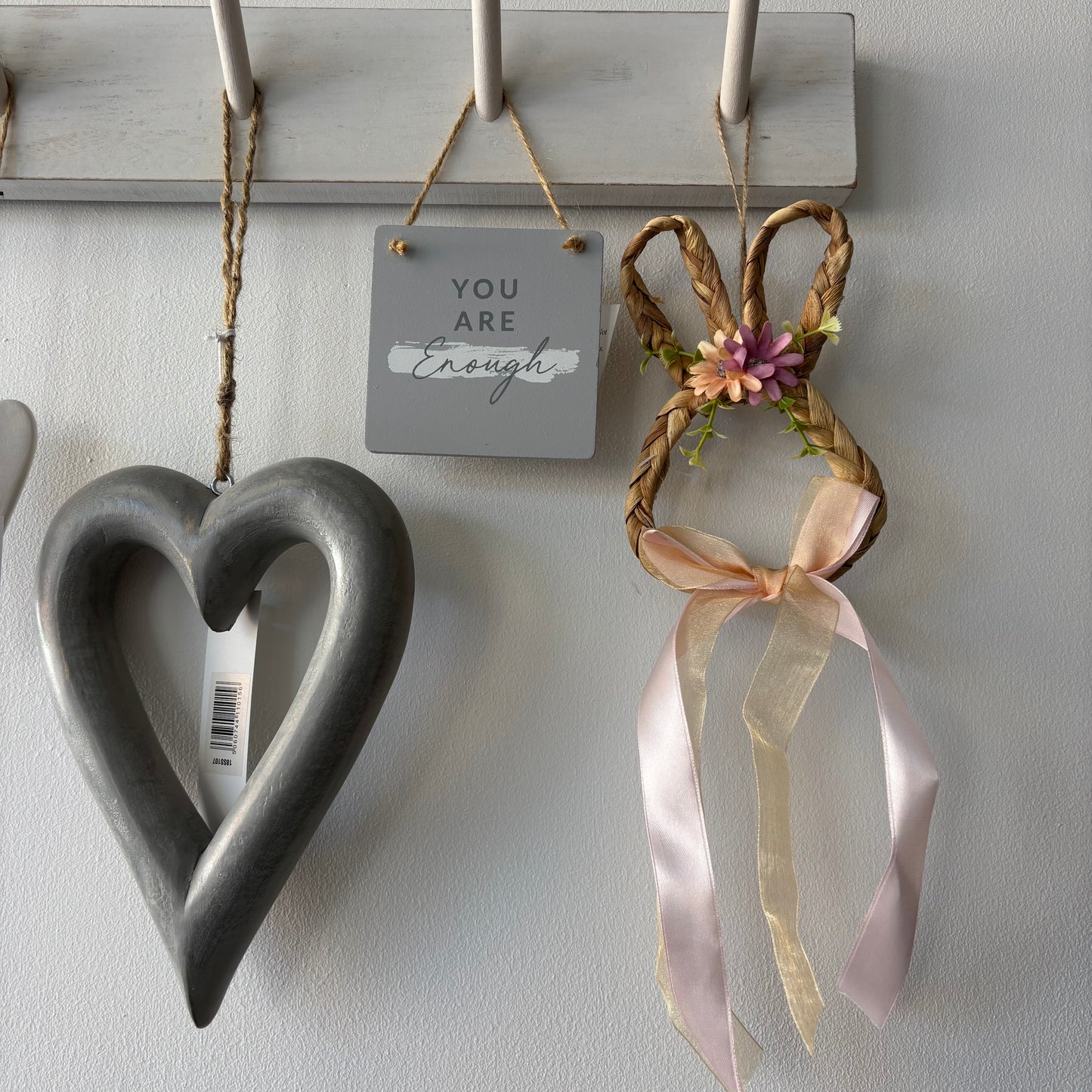 Rabbit Ear Hanger with Cream Bow