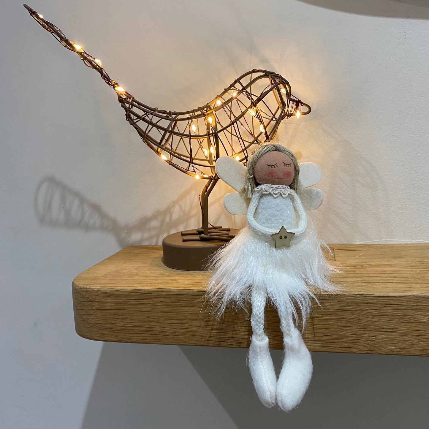 Shelf sitting fabric angel